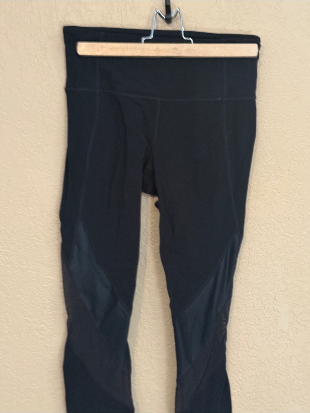 Athleta Black High-Waist Performance Leggings with mesh